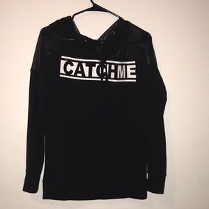 Forever 21 “catch me” mesh hoodie